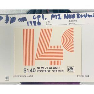 1986 New Zealand Kotiate 14¢ Vintage Postage Stamps Booklet